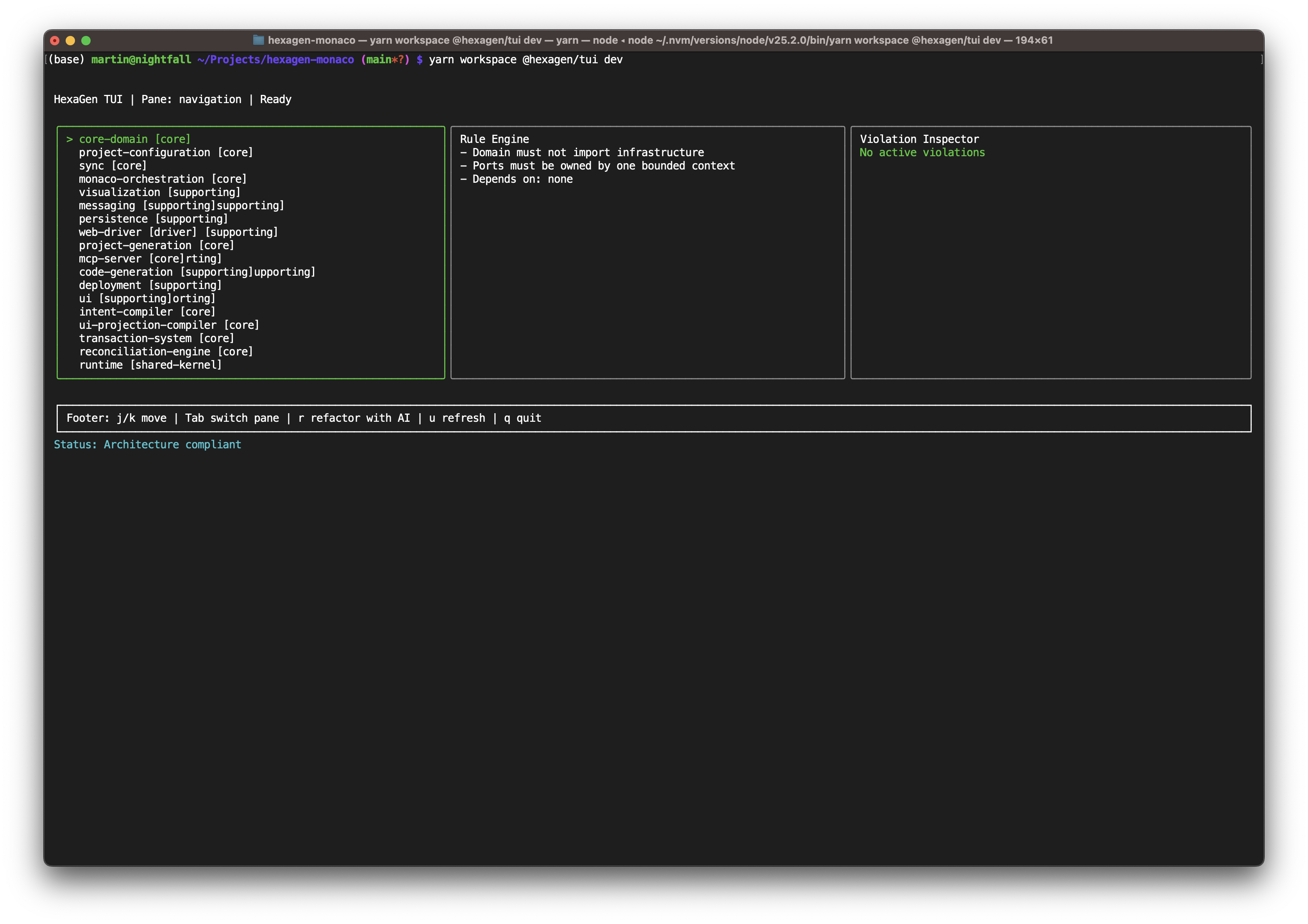 TUI violation inspector